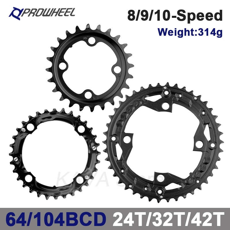 Mtb pyörä 104/96/64 bcd ketjurengas 22/24/30/32/40/42/44t kaksinkertainen/kolminopeuksinen ketjurengas 2 x 10v 3 x 10s ketjupyörä shimano-kammelle: M3 m9 m11