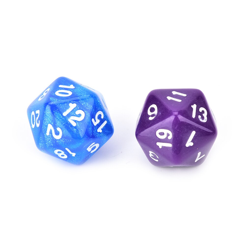 1Pc T & G Kleurrijke D20 Dobbelstenen Set Ondoorzichtige Effect Dungeons En Dragon 20 Side Digitale Dobbelstenen Nummer 1-20 Voor Game