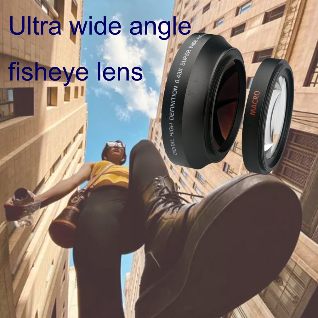 67Mm 0.43X Professionele Groothoek Lens Optische Glas Ultra Groothoek Fisheye Lens Voor Digitale Camera 'S