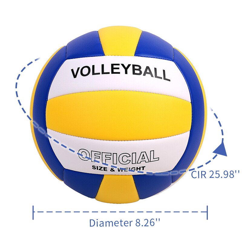 Bola de voleibol suave para estudiantes y adultos, Bola de entrenamiento práctica uso interior y exterior, partido deportivo, competición, talla oficial 5: HBL(bai)