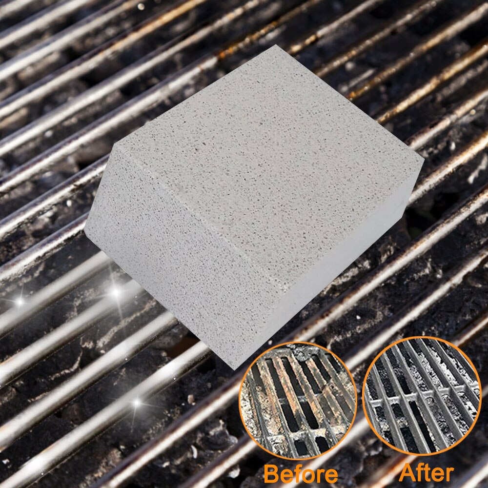 3 stk bbq grill rengøring mursten bbq rense sten grill skraber rengøring sten stativ pletter fedt renser værktøj køkken gadgets
