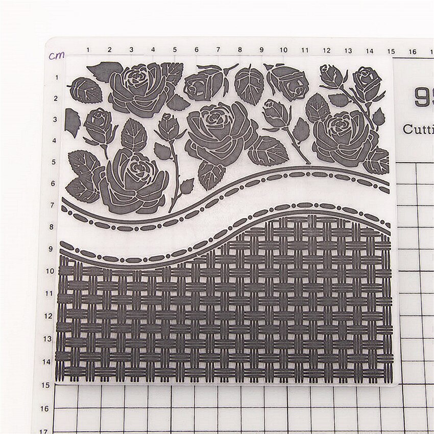 plastic flower cross stitch template craft card making paper card album wedding decoration Embossing folders