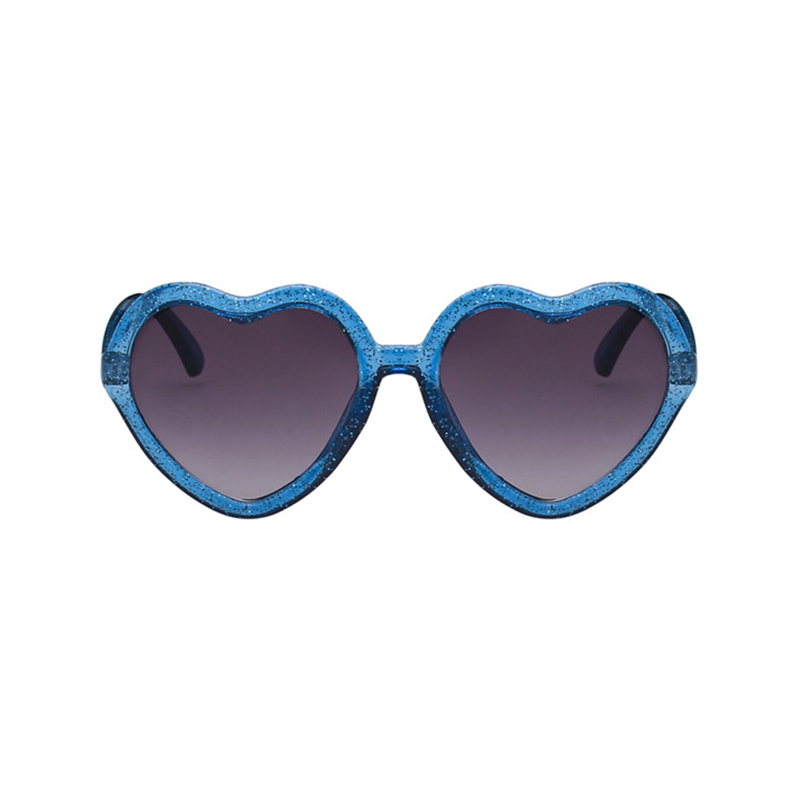 Gafas de sol con forma de corazón para niños y niñas, anteojos de sol adorables con marco de protección UV, con forma de corazón de amor,: Azul