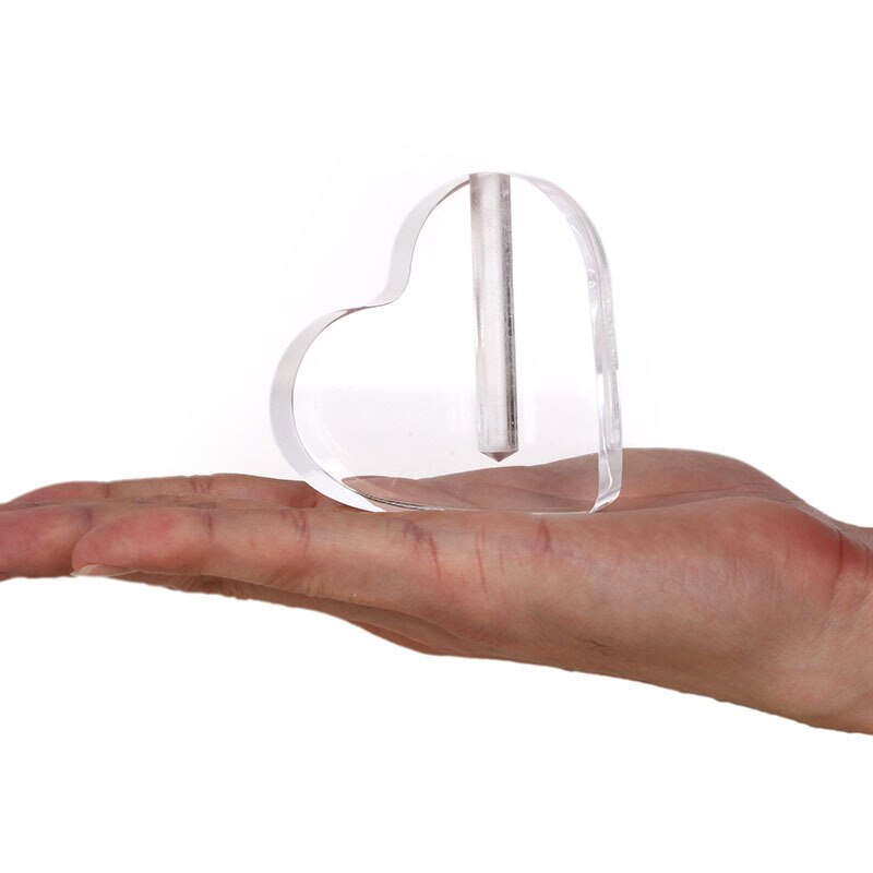 Rose Heart-shaped Display Stand - Acrylic plexiglass flower vase