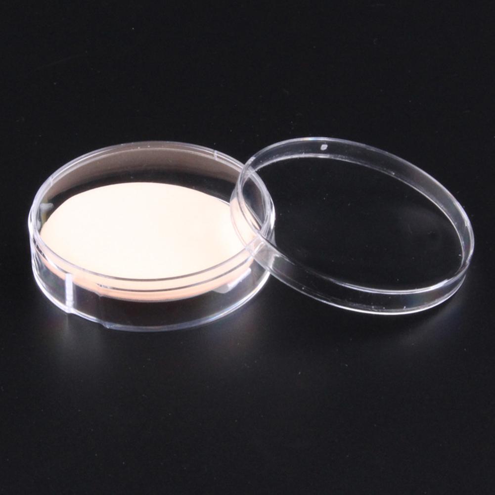 Transparante vierkante ronde puff box bb crème poeder opbergdoos make-up houder