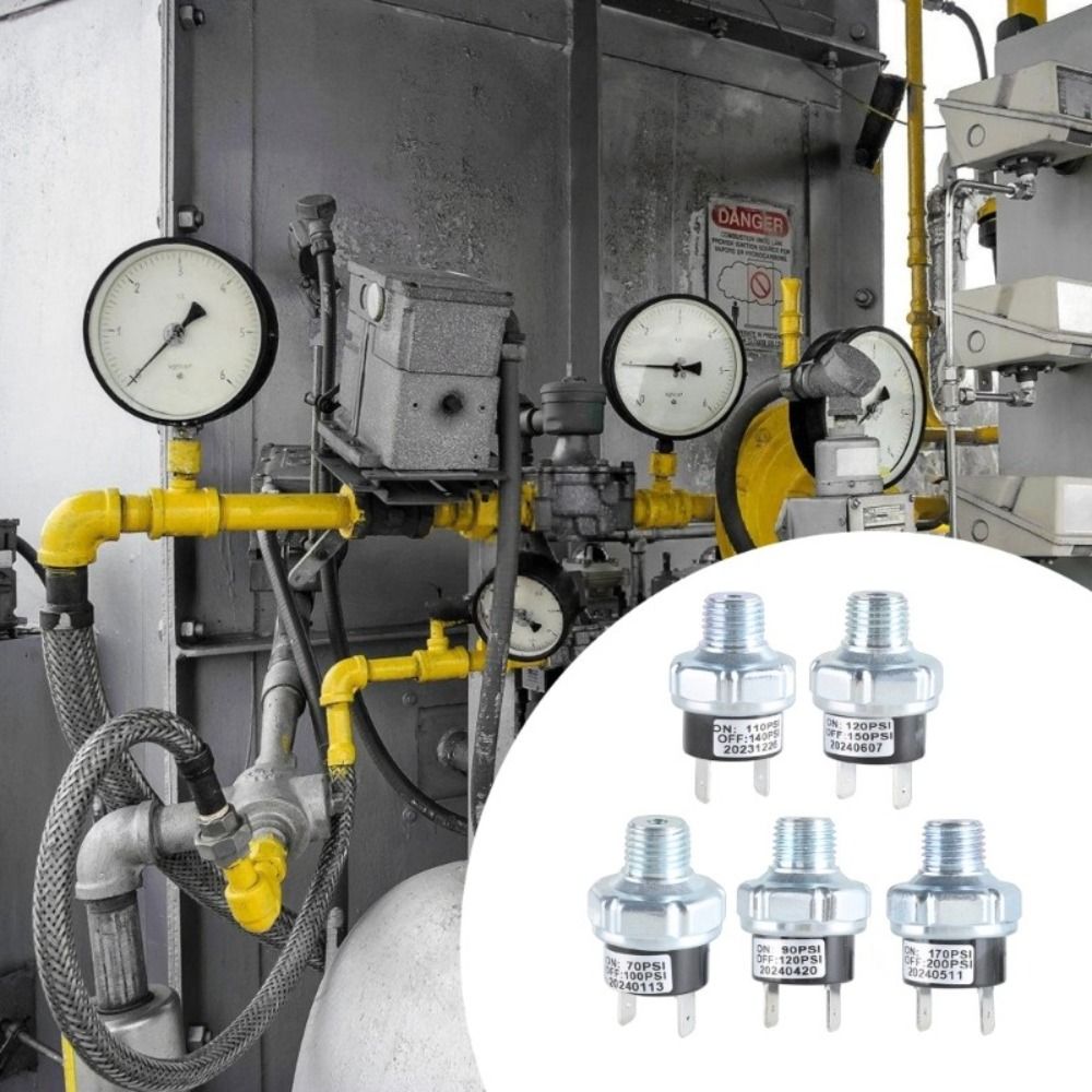 70-100/90-120/110-140PSI Luftdruckschalter 1/4" NPT 12V/24V Luftkompressorschalter Druckschalter