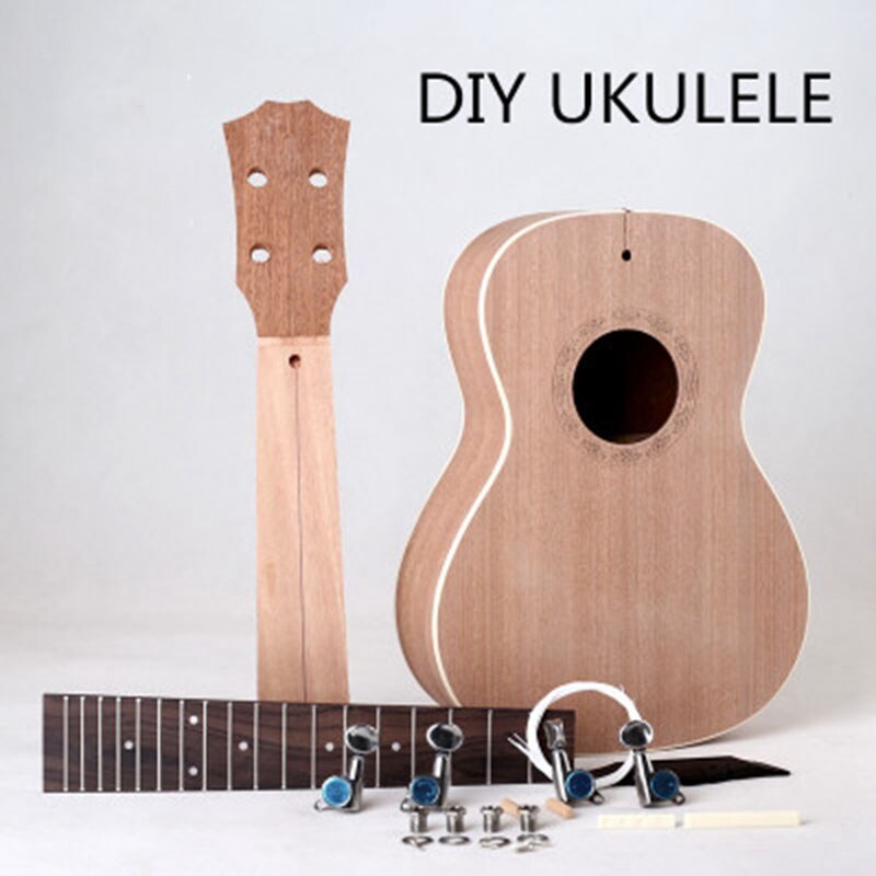 23 Inch Unfinished Ukulele Diy Kit 4 Strings Guitar Handwork Kit Make Your Own Ukulele For Handwork Painting