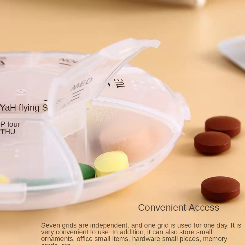 7 päivää mini viikoittain tabletti pilleri säilytyskotelo vitamiini lääkekotelo säiliö pillerirasia kotelo jakaja tablettien säilytys läpinäkyvä laatikko