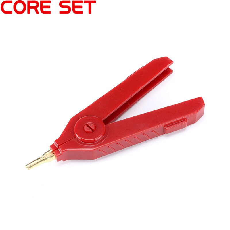 Pinza de cocodrilo de 90mm Kelvin, Clip de placa de oro de cobre, pinza de prueba LCR gris/negro/rojo para instrumentos de precisión, 1 ud.