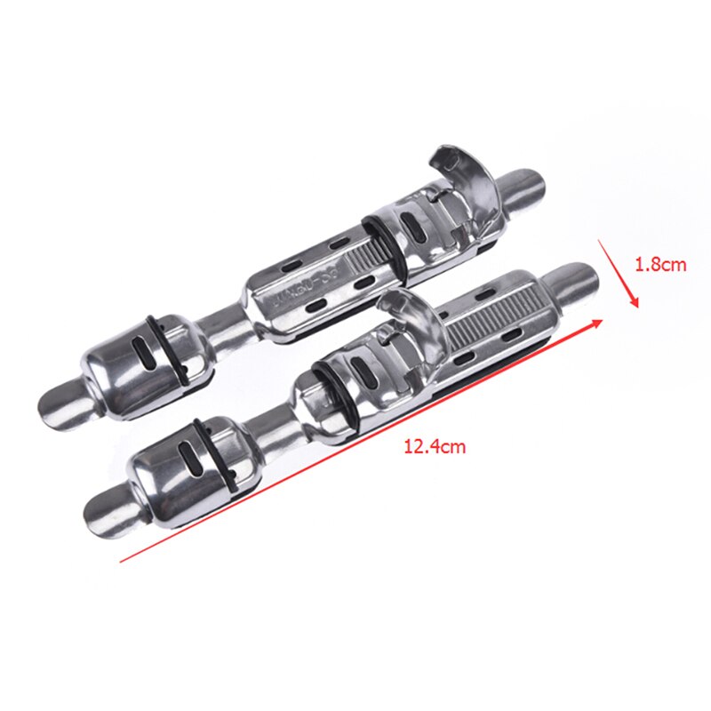 Cañas de pescar de acero inoxidable, accesorio para aparejos de pesca, carrete de cubierta de clip, asiento de acero inoxidable, 2 uds.