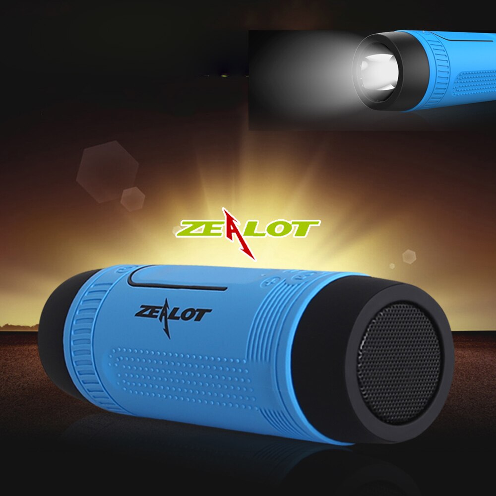 Ijveraar S1 Portable Bluetooth Speaker Draadloze Fiets Speaker Fm Radio Outdoor Waterdichte Boombox Ondersteuning Tf Card, Aux, Zaklamp
