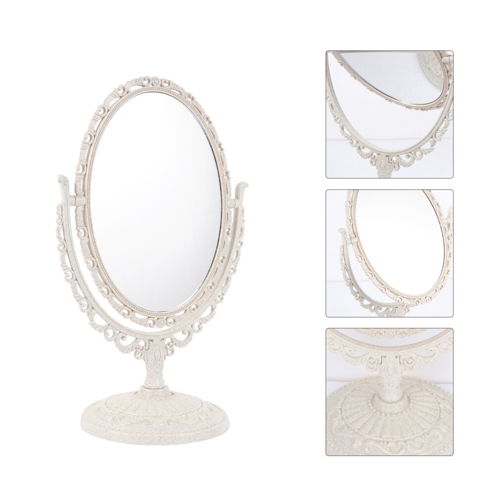 Espejo de tocador Vintage para maquillaje, 1 unidad: Beige 1