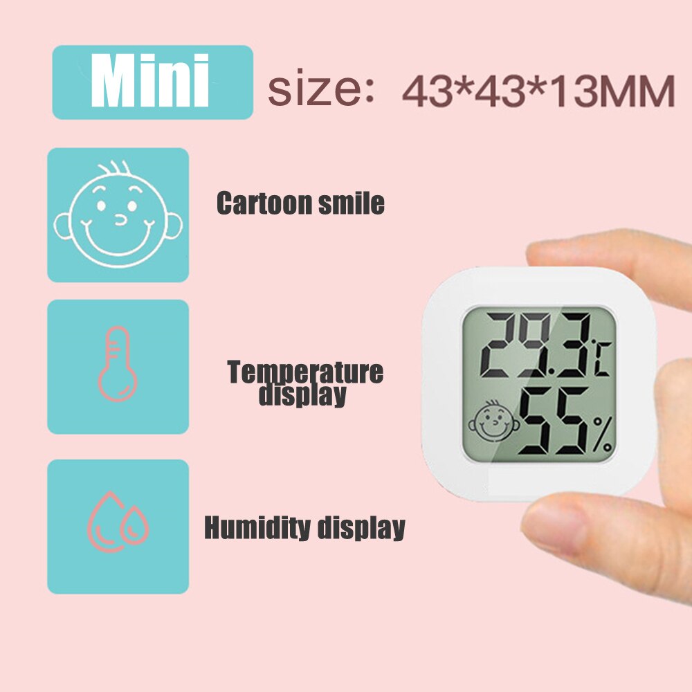 Mini hygromètre numérique, lecture facile, mesure précise de la température/humidité intérieure, 1 pièce
