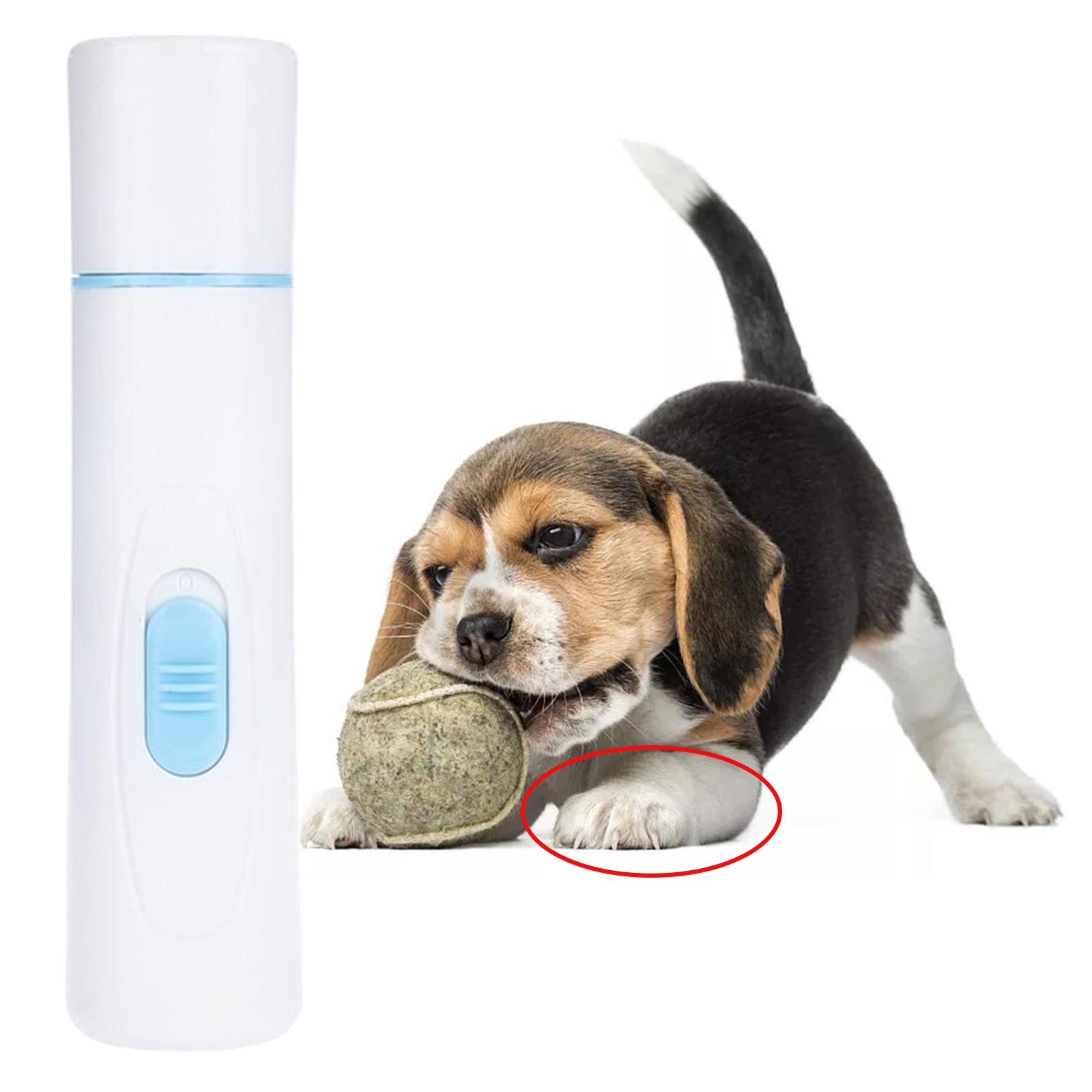 Electric Dog Nail Grinder Paws Grooming Smoothing Quiet Battery Powered Paws Nail File for Small Medium Large Dogs and Cats: white