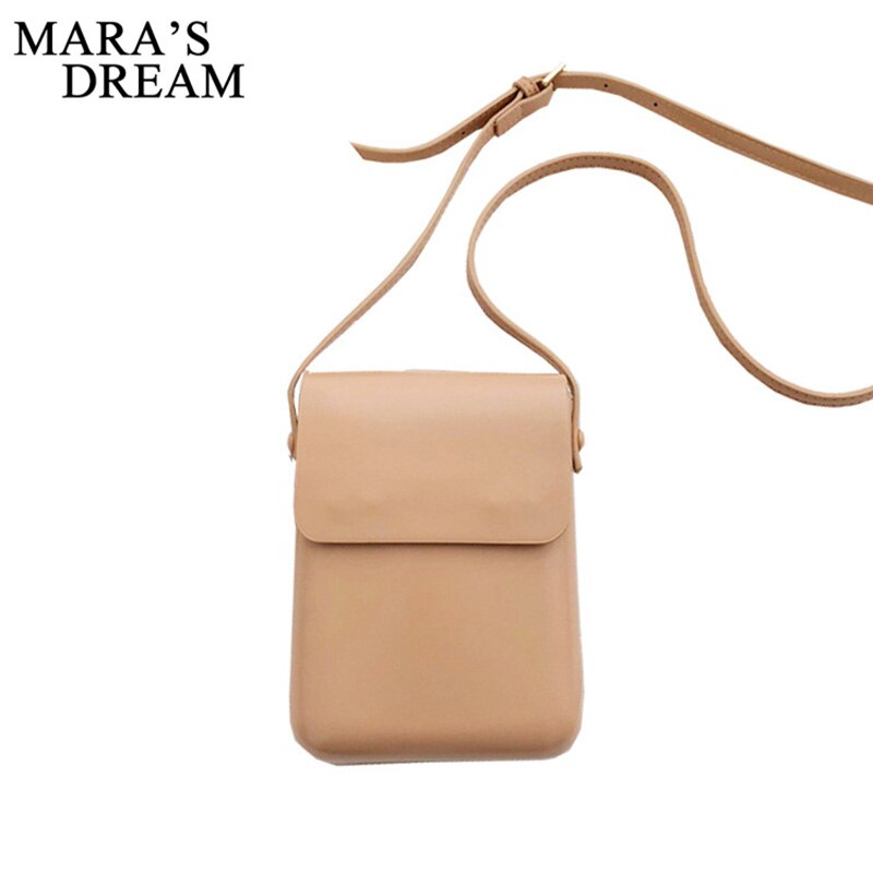 Mara's Dream Solid Color Women's Bag Shoulder Messenger Wild Simple Pu Leather Flip Vertical Small Square Bag