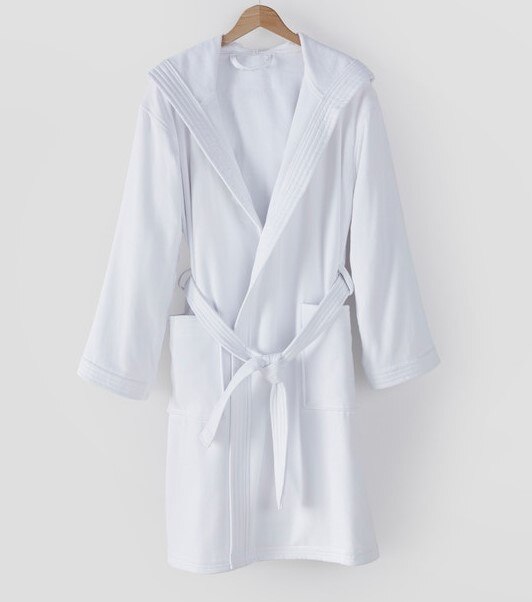 Mannen En Vrouwen Katoen Badjas Unisex, 100% Katoen, Witte Kleur