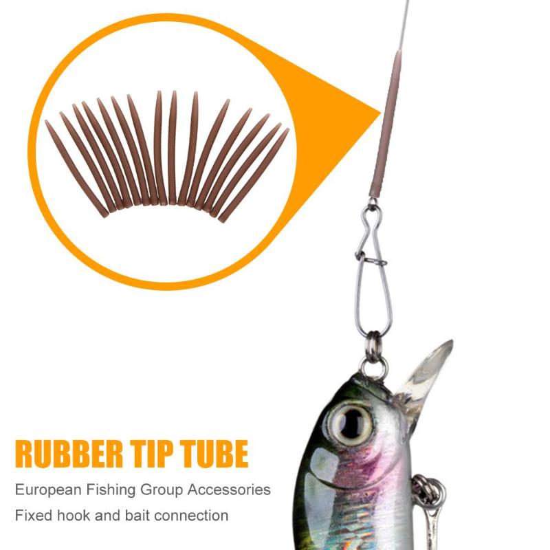 Terminal duradero Anti enredos multifunción 30/50/100x Mangas de goma antienredos conectar con gancho equipo de pesca de carpa