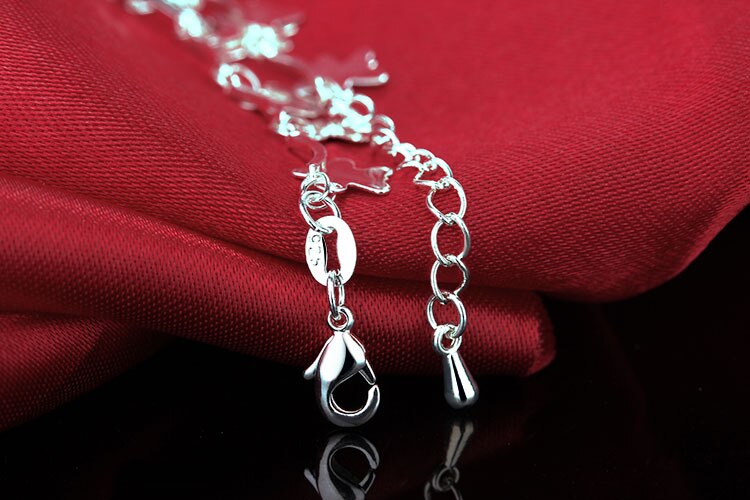 Bracelets de cheville papillon pour femmes, bijoux classiques à la pour filles, accessoires de fête en argent 925