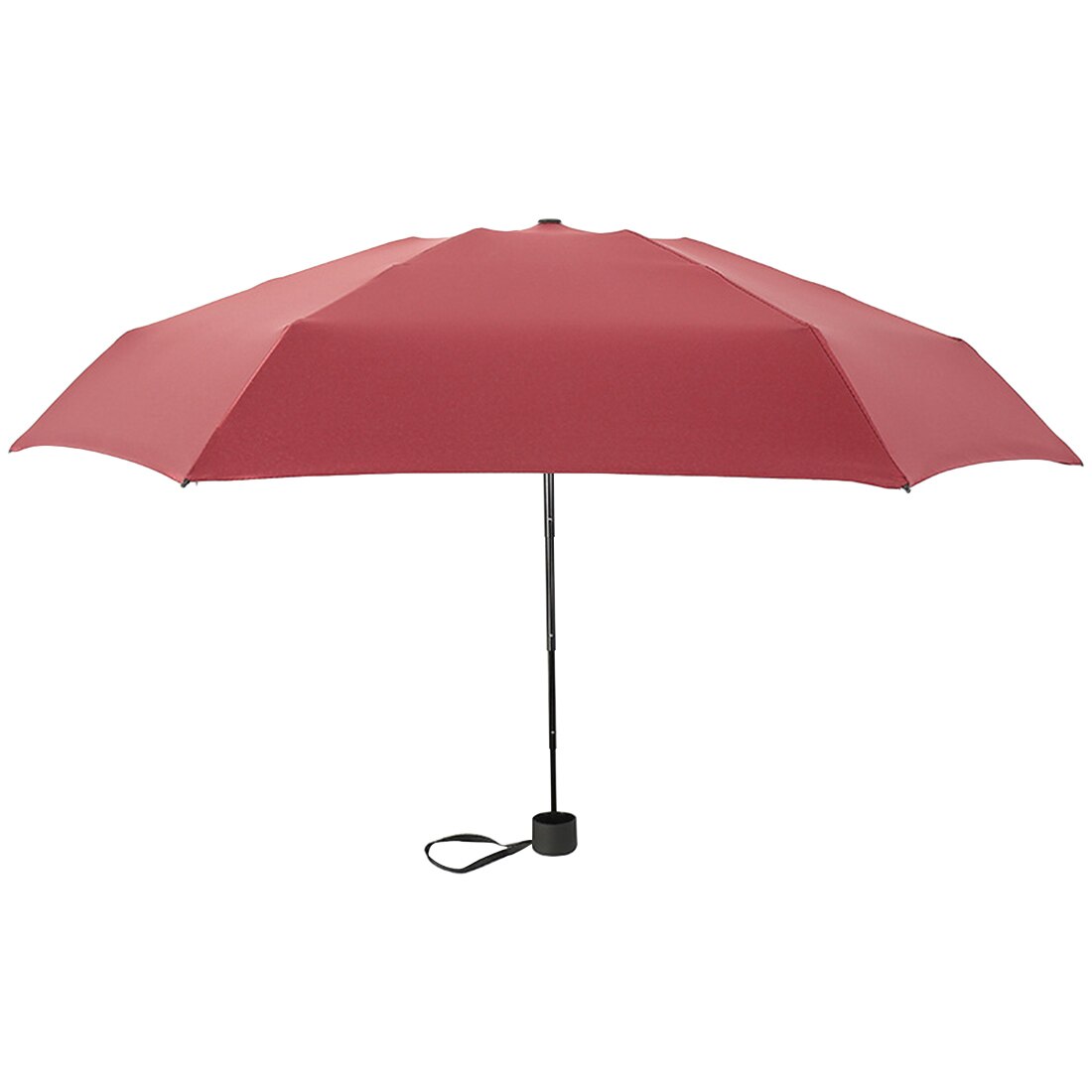 Mini taitettavat sateenvarjot kapseli sateenvarjo mini kevyt pieni tasku sateenvarjot anti-uv taitettavat kompaktit kotelot aurinkoinen sateinen: Viininpunainen