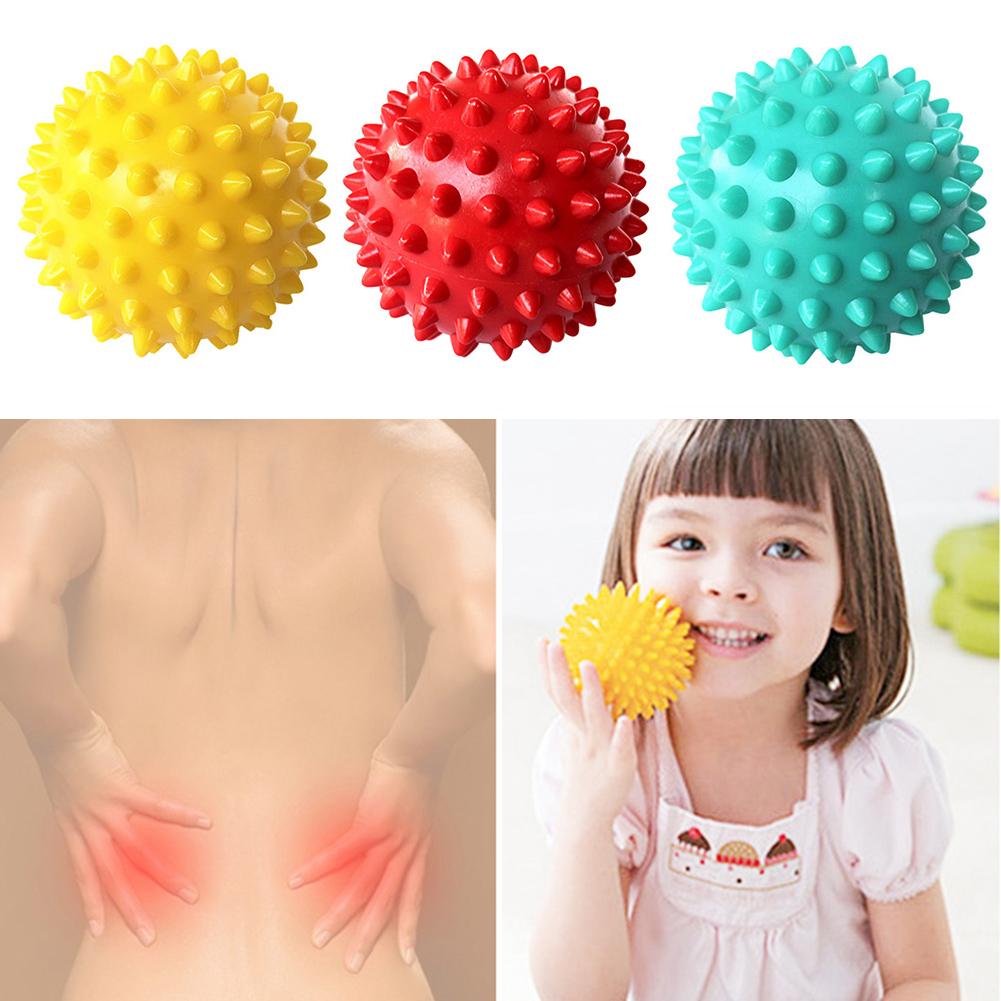 Bola de masaje con pinchos, 1 unidad de PVC, punto de disparo, deporte, mano, dolor en el pie, estrés, alivio del músculo, pelota de relajación para masaje