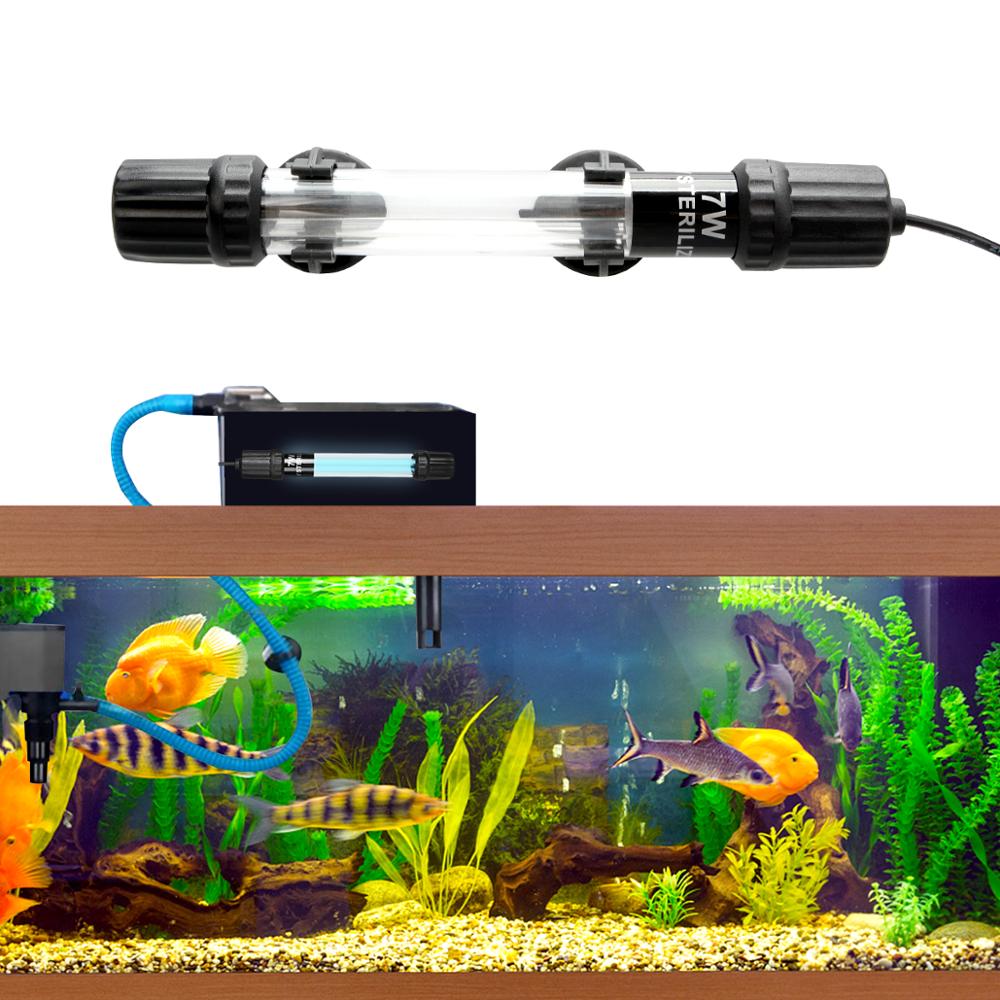 Senzeal 7W/11W Dompelpompen Uv Licht Led Aquarium Water Schoon Light Lamp Voor Fish Tank Vijver Water schoon