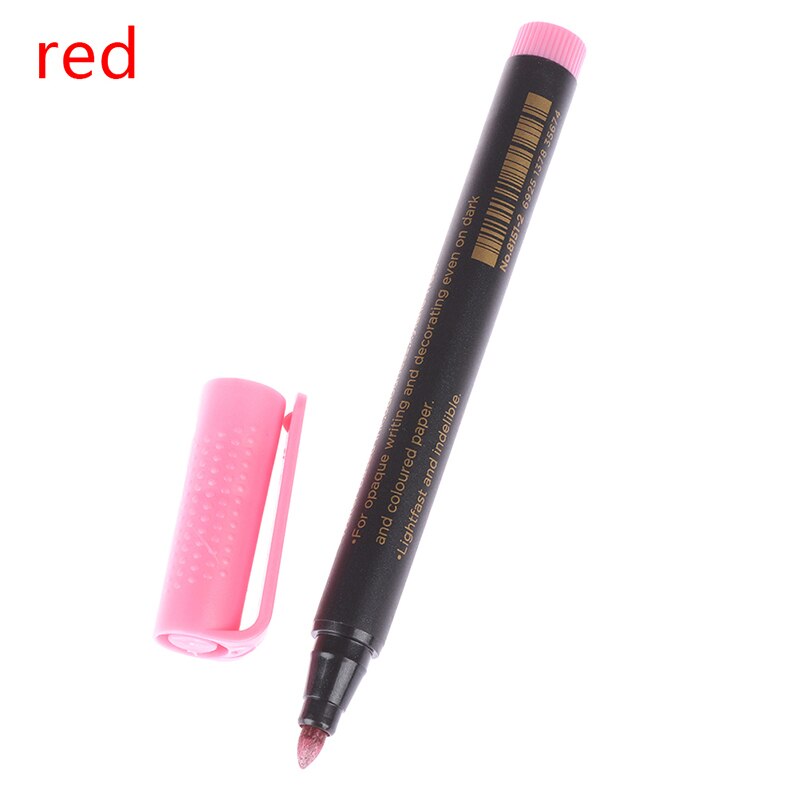 Marker Pen Glitter Paint Marker For Card Making Calligraphy Arts DIY Supplies Metallic Permanent Paint Markers Birthday: Red