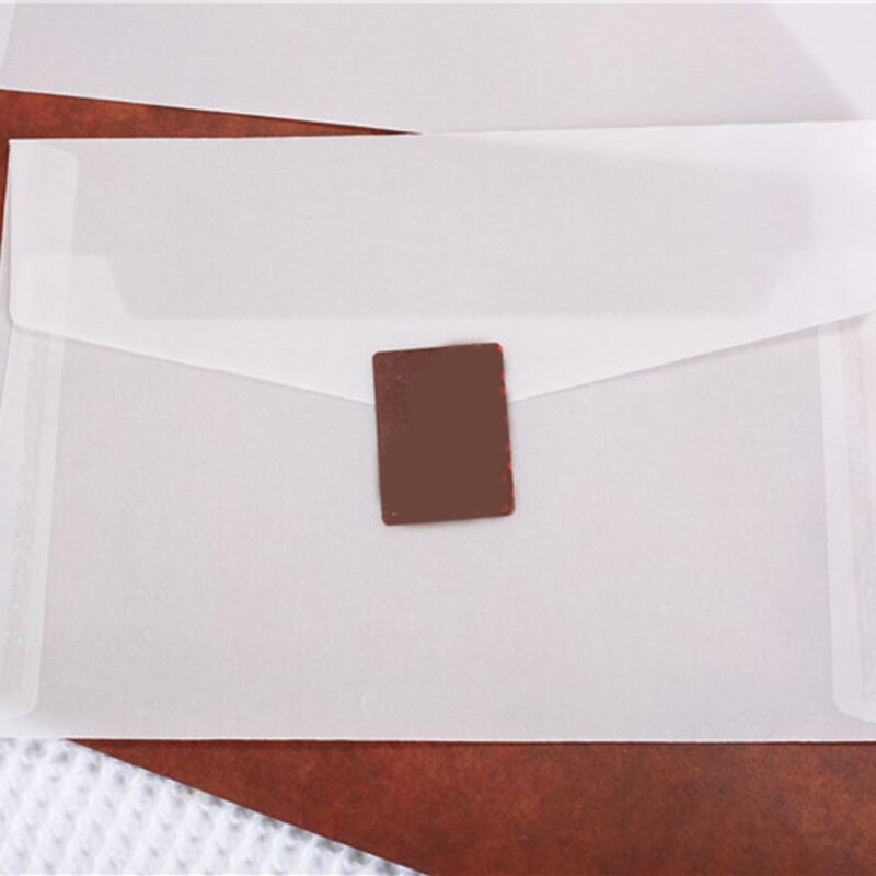 50 stk gennemsigtig blank hvid pergamentpapir kuvert postkort invitationer dækker konvolutter