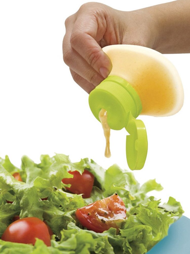 Mini Salat Dressing quetschen Flasche Silikon Soße Gläser Für Ketchup Senf Mayonnaise Würze Spender Mittagessen Kasten