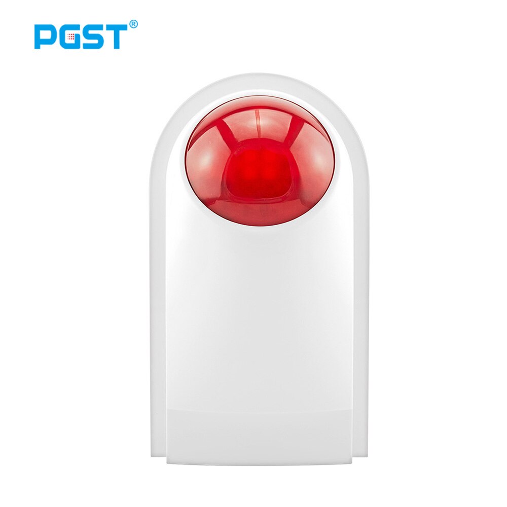 PGST Wireless Siren Indoor Flashing Alarm Sensor for 433MHz Home Security Alarm System Connect with Remote Control: 1.