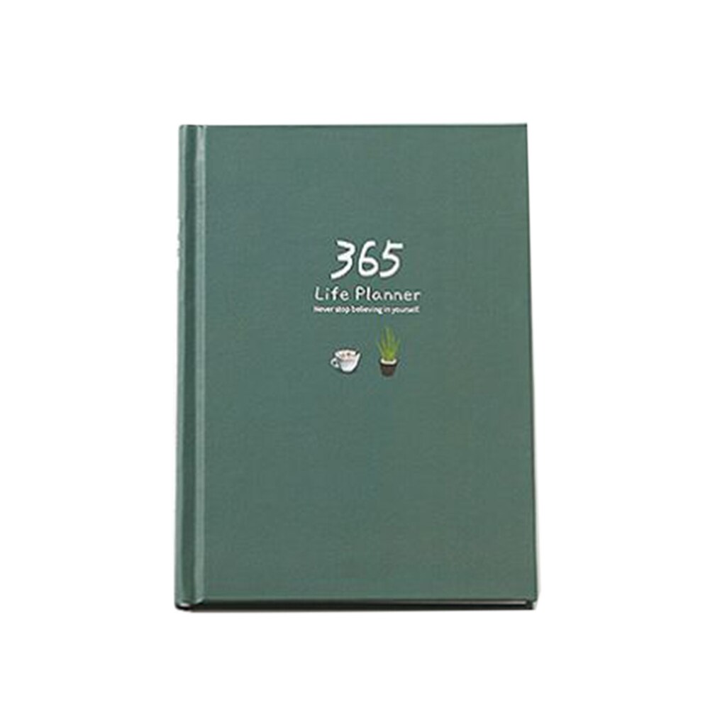 114 Sheets Agenda Planner Notebook Deer/Fish/Leaf Notebook DIY Weekly Monthly Daily Diary Stationery Notebook Planners: Dark Green