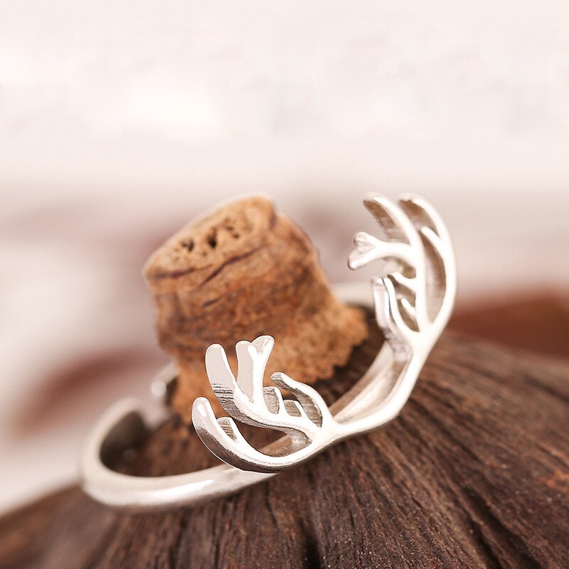 Persoonlijkheid Bohemian Vintage Herten Gewei Ringen Voor Vrouwen Mannen Vintage Ringen Gothic Sieraden Valentines