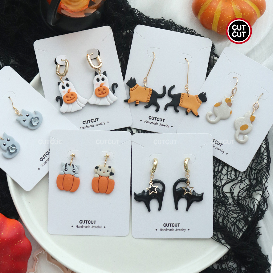Leikkausleikkaus | halloween-polymeerisavileikkurit | halloween-leikkurit | savikorvakoruleikkurit, polymeerisavileikkurit korujen valmistukseen: Syvän sininen