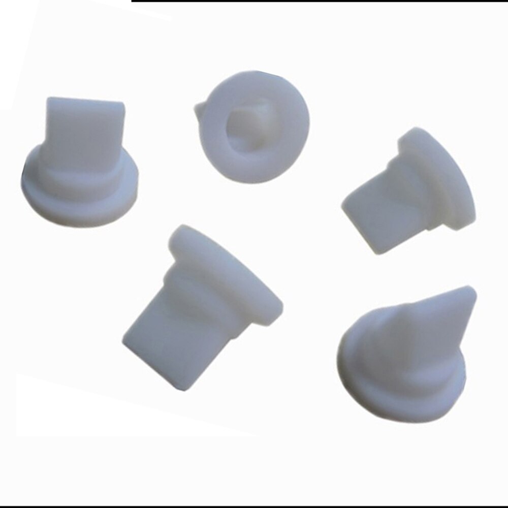 10 Pieces White Silicone Duckbill Valve One-way Check Valve 7.45 * 4.2 * 7.2 MM for Liquid and Gas Backflow Prevent