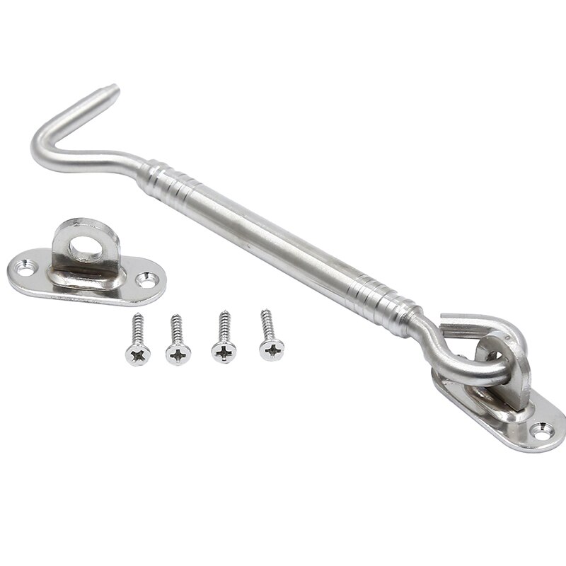 Gancho de acero inoxidable, herrajes para puerta, enganche para ventana, abrazadera para ventana, sujetadores con gancho enganche para ventana: 4 inch