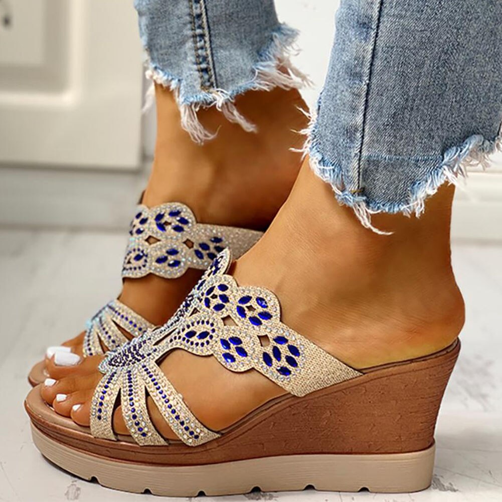 Karinluna-sandales à talons hauts à plateforme, chaussures d'été décontracté, Mules compensées et pantoufles pour femmes, sans lacet