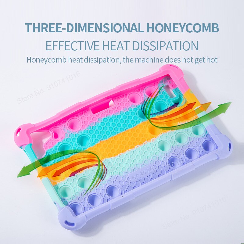 For Samsung Galaxy Tab A 8.0 T290 T295 T297 Case Soft Push Bubble Silicon Kids Tablet Cover for SM-T290 SM-T295 Kickstand Case