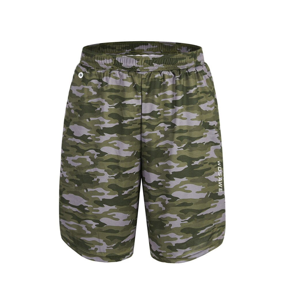 Wosawe sommersykkelshorts herre 2 i 1 med gelpolstret dobbeltdekk hurtigtørkende mtb-shorts løs passform sykkel støtsikker shorts: Grønn / Xxl