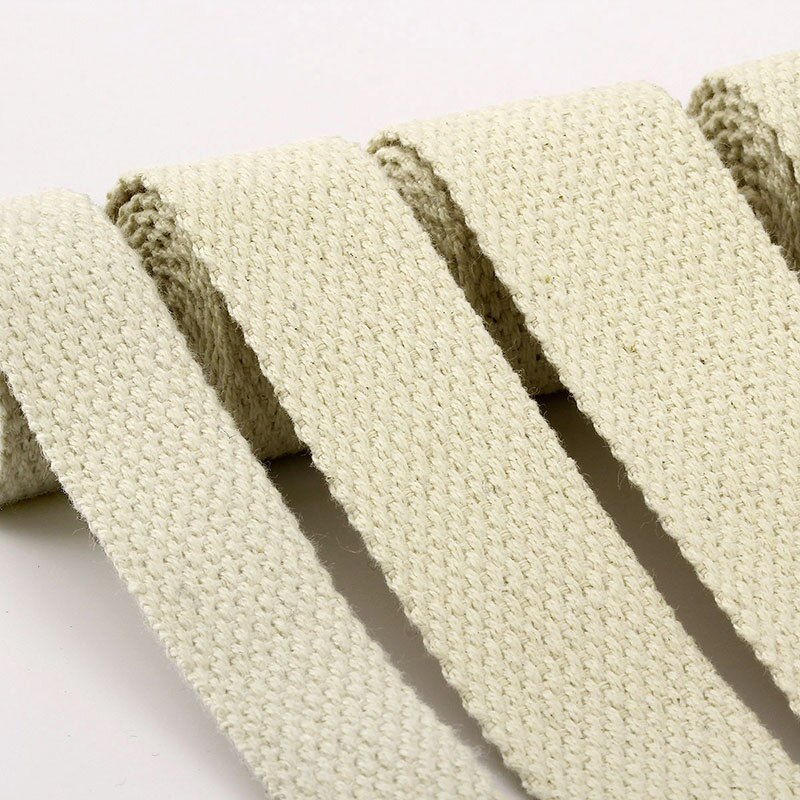 20Mm 25Mm 38Mm 100% Katoen Singels 50 Yards Beige Bias Tape Tas Band Lint Naaien Kledingstuk diy Accessoires