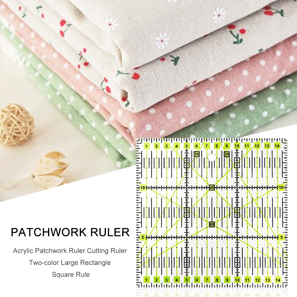 Four Sizes Acrylic Patchwork Ruler Two-color Tailor Size Cutting Quilting DIY Sewing Measuring Tool Drawing Dedicated Supplies