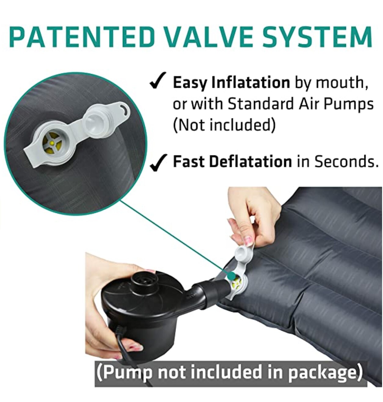 TREKOLOGY Sleeping Pad Inflatable Camping Mat Ultralight Backpacking Mats Compact Lightweight Inflating Air Insulated