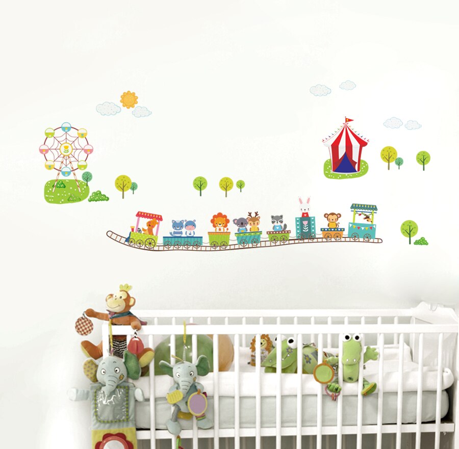 Cartoon McQ Racing road wall stickers for kids rooms nursery children's room decor on the wall car decals Child: Light Grey