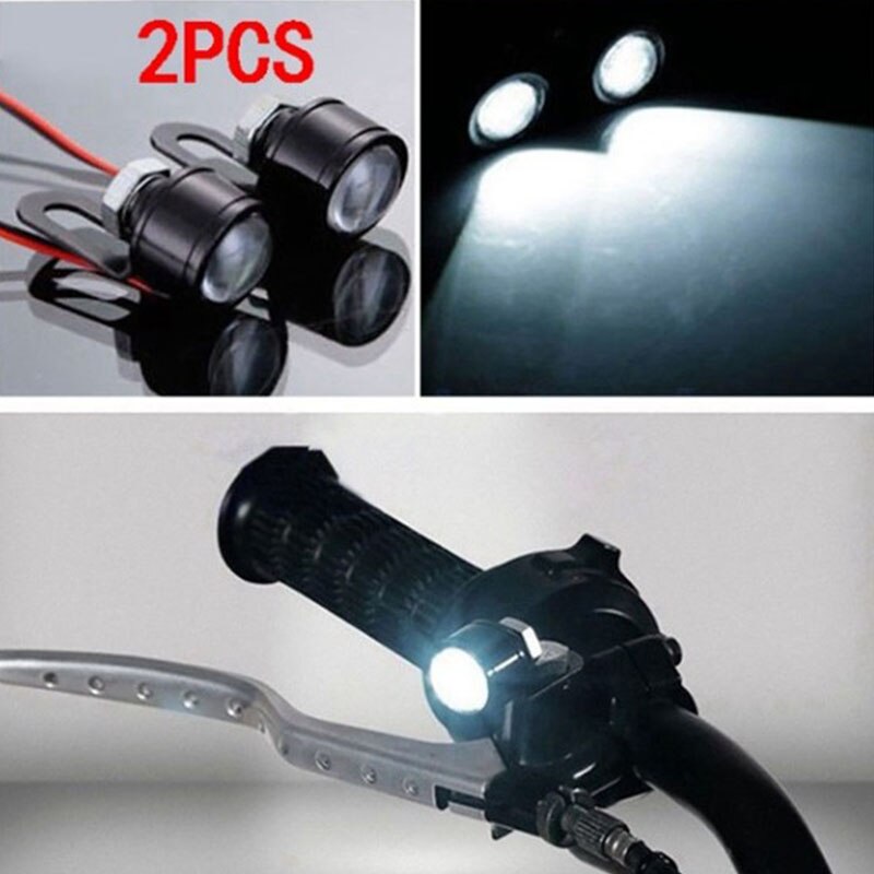 Luces de ojo de halcón fantasma para motocicleta, accesorios de lámpara de reajuste, luz LED de pedal de águila, novedad