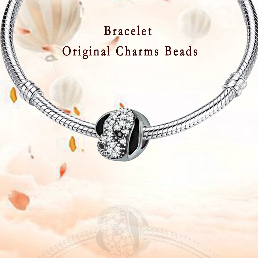 Sød hund 925 sterling sølv charms perle fit charms sølv 925 originale diy perler til smykker gør kvinder