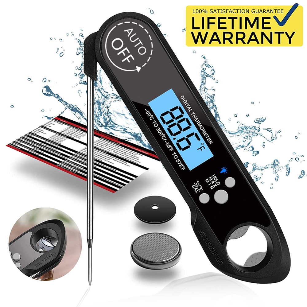 Airmsen Digitale Voedsel Thermometer Elektronische Keuken Thermometer Vlees Water Melk Bbq Oven Waterdichte Thermometer Koken Gereedschap
