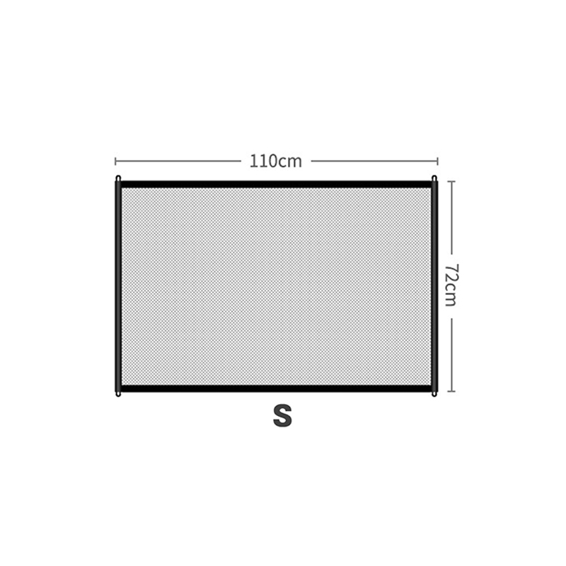 Baby Gate Portable Folding Safe Guard Dog Gate Protection Safety Products Mesh Magic Pet Gate Baby Fence Ingenious Mesh on TV: black