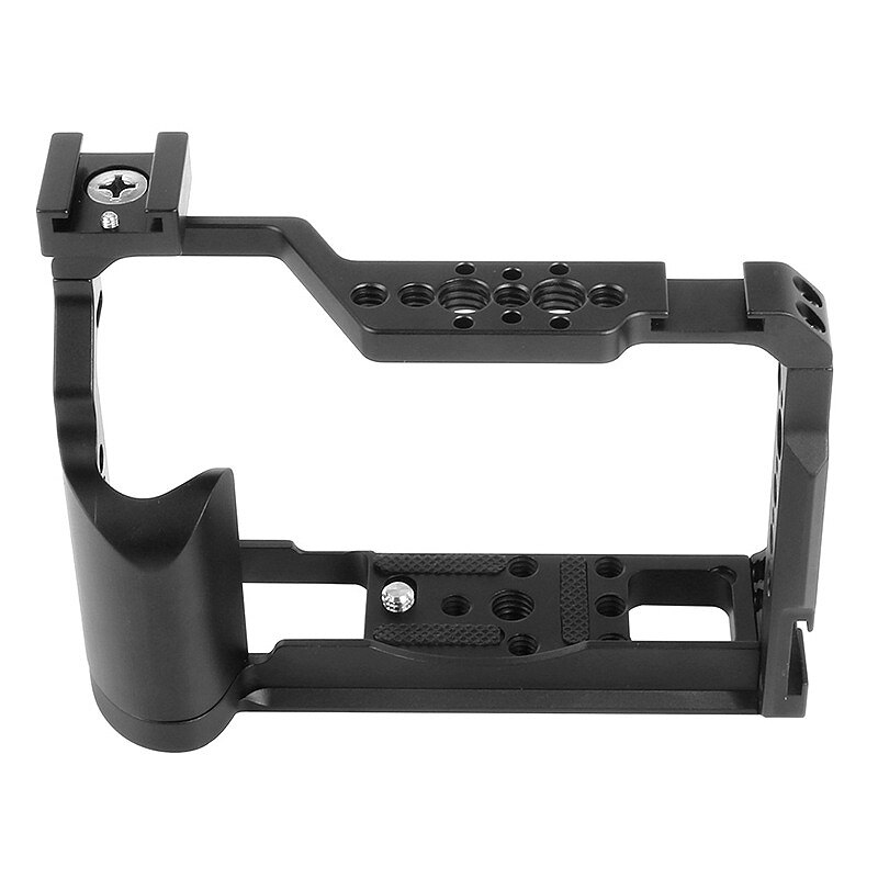 Jaula de Metal ajustable para cámara Fujifilm XT20 XT30 marco protector de vídeo DSLR 1/4 3/8, Zapata fría con micrófono, CNC