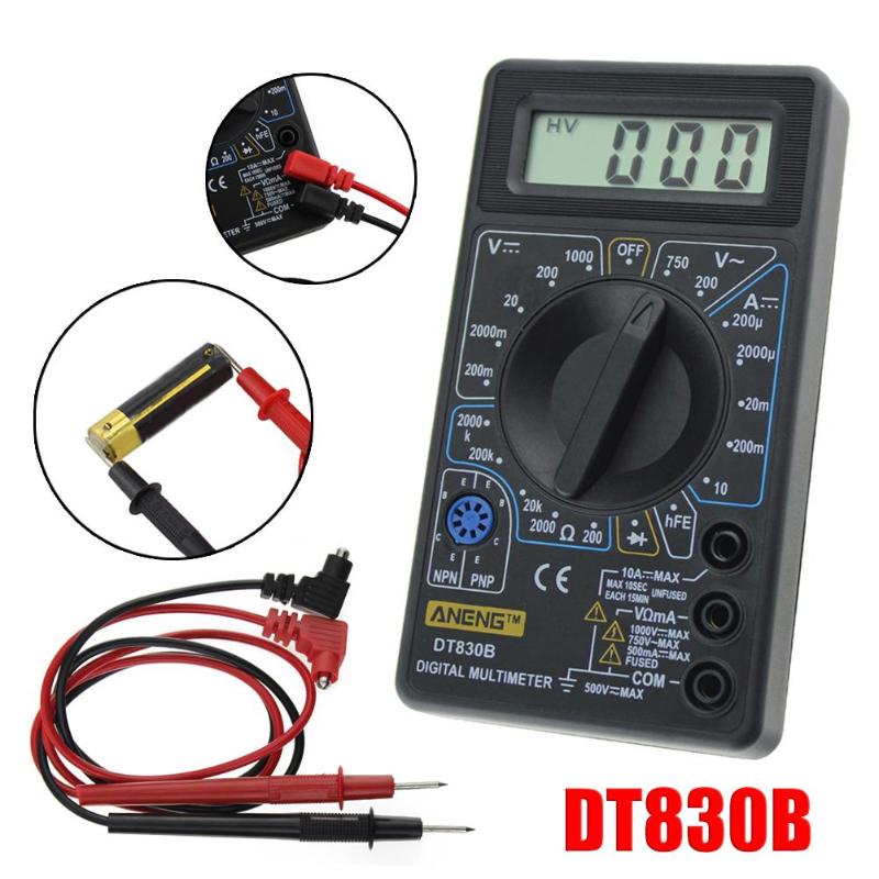 Aneng DT830B Ac/Dc Lcd Digitale Multimeter 750/1000V Voltmeter Amperemeter Ohm Tester Hoge Veiligheid Handheld Meter digitale Multimeter