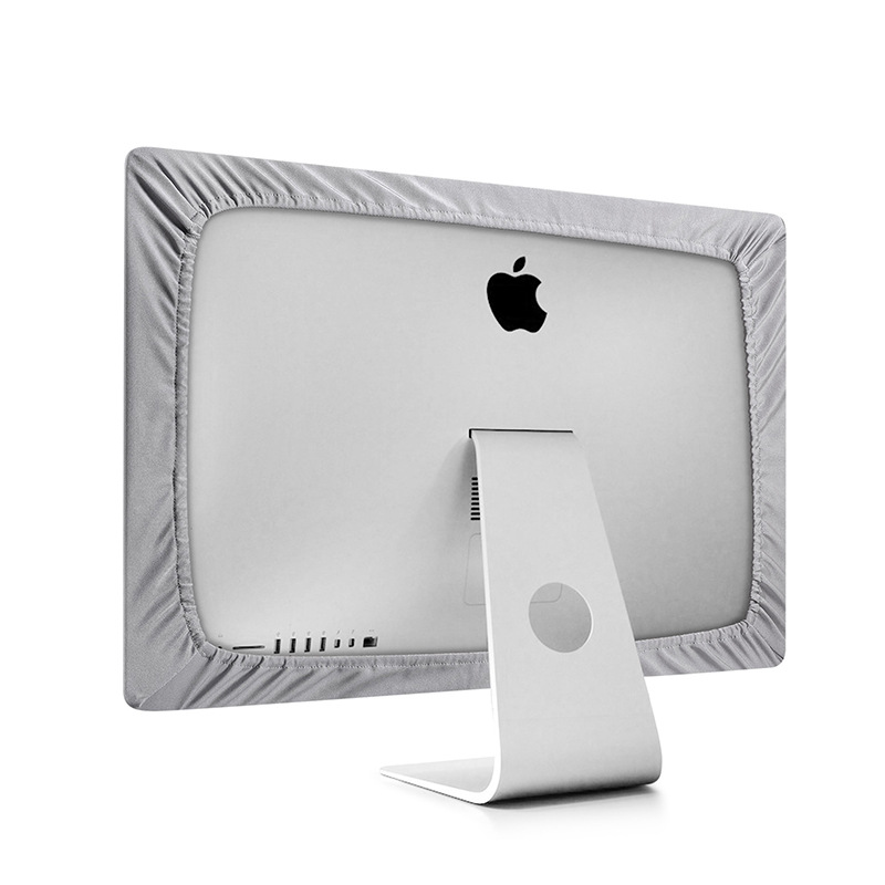 Black/Silver stretch Computer Monitor Dust Cover Protector with Inner Soft Lining for Apple iMac LCD Screen Dust Cover