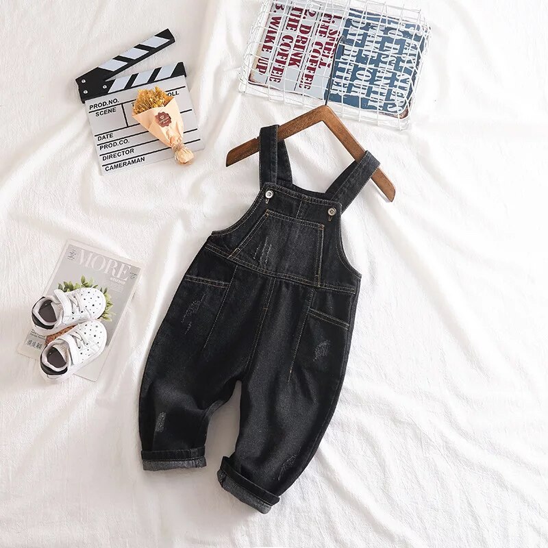 1-3 Jaar Jeans Herfst Lente Peuter Jongens En Grils Casual Denim Broek Jumpsuits Overalls Broek: 2 / 2T