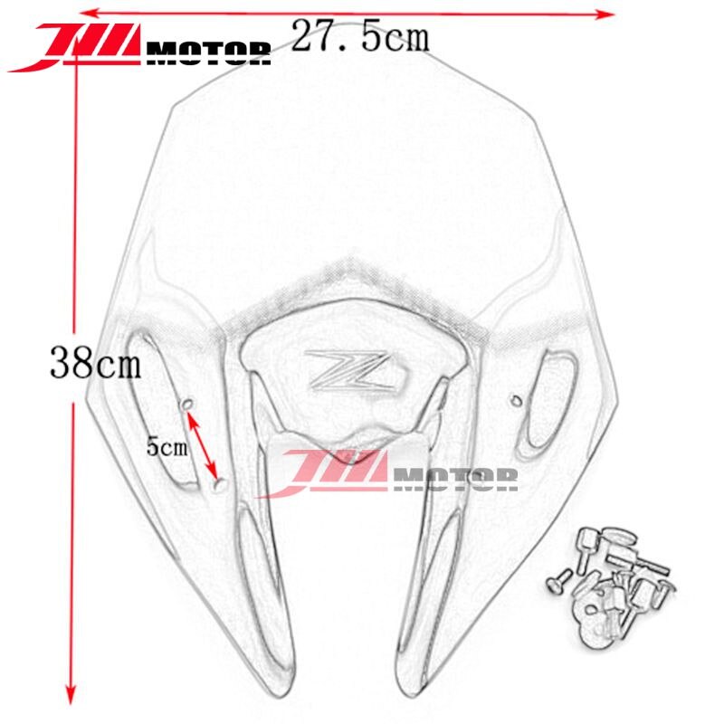 Pare-brise à Double bulle pour moto Kawasaki Z800, couleur verte, , , , , ,
